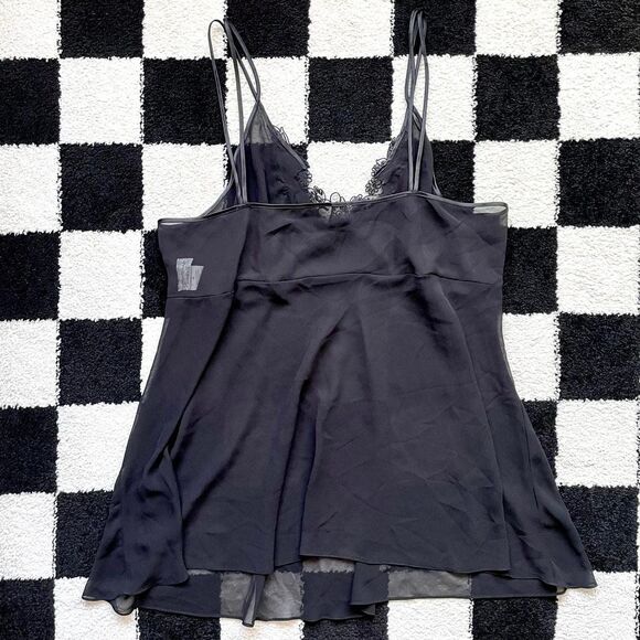 Vintage Black Sheer Babydoll - Picture 2 of 4